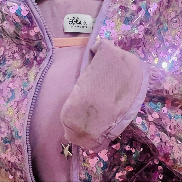 Lola + The Boys Sequin Magic Rain jacket - Picture 7 of 7